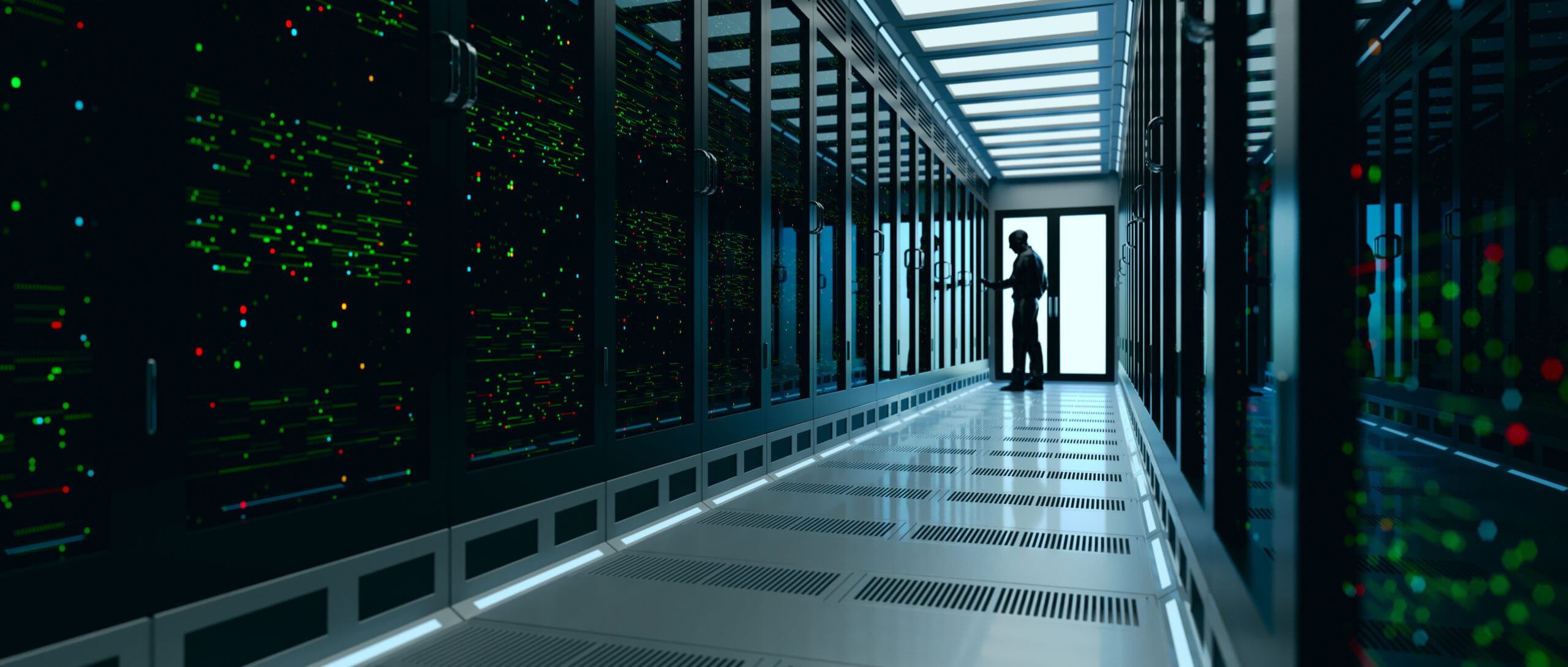 Backup cloud data service center. 3D rendering